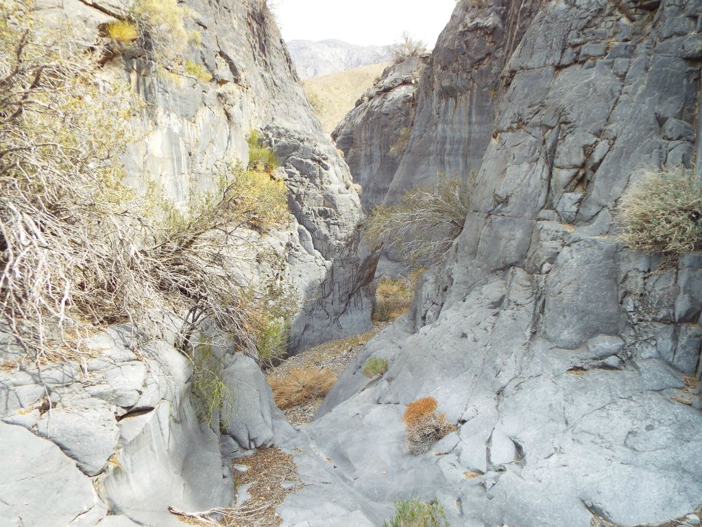 The canyon floor varied between gravel and polished rock to walk on: