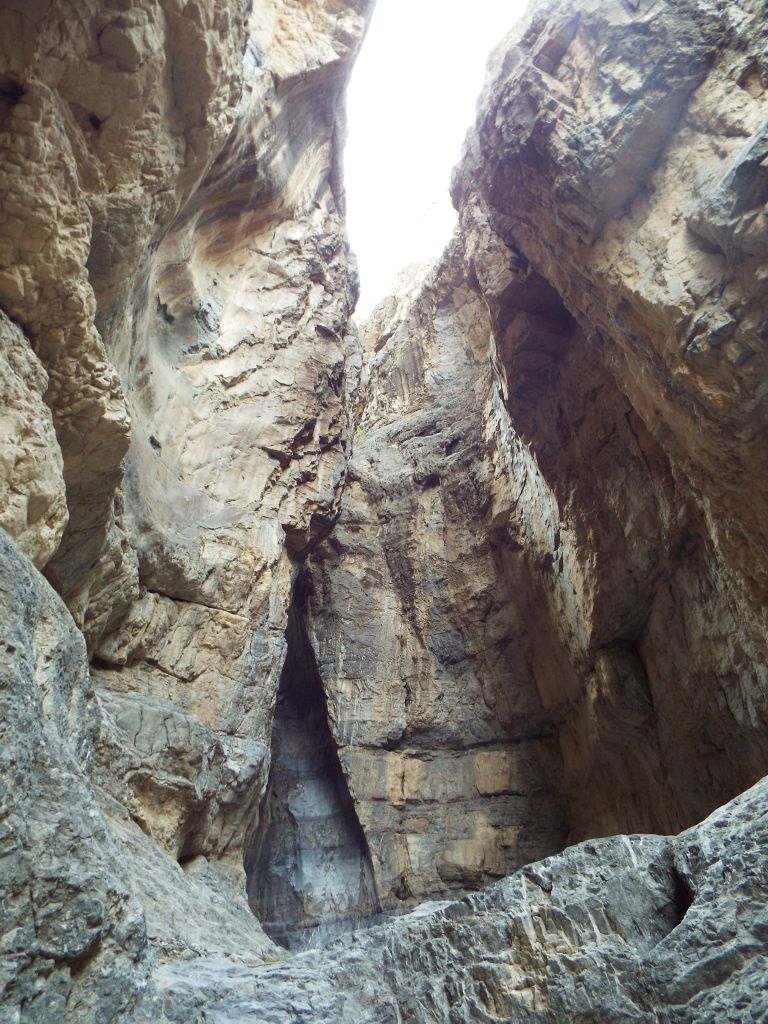 Notice the immense height of the walls within the 2nd Narrows: