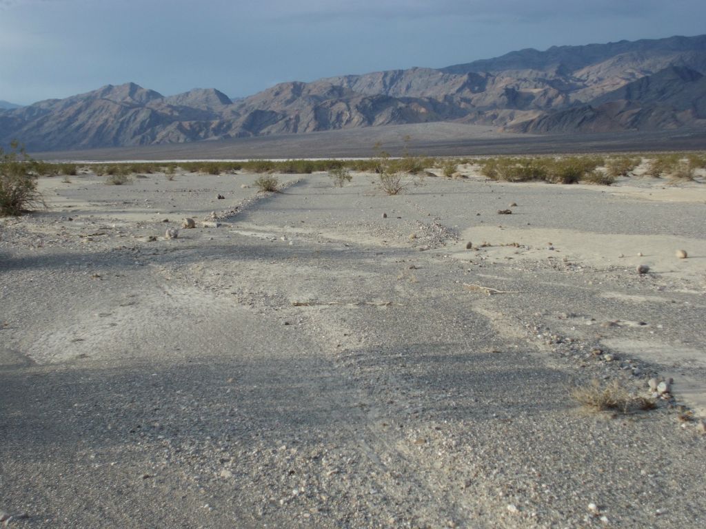 It was fairly easy to follow the old road as the road edges are still faintly visible: