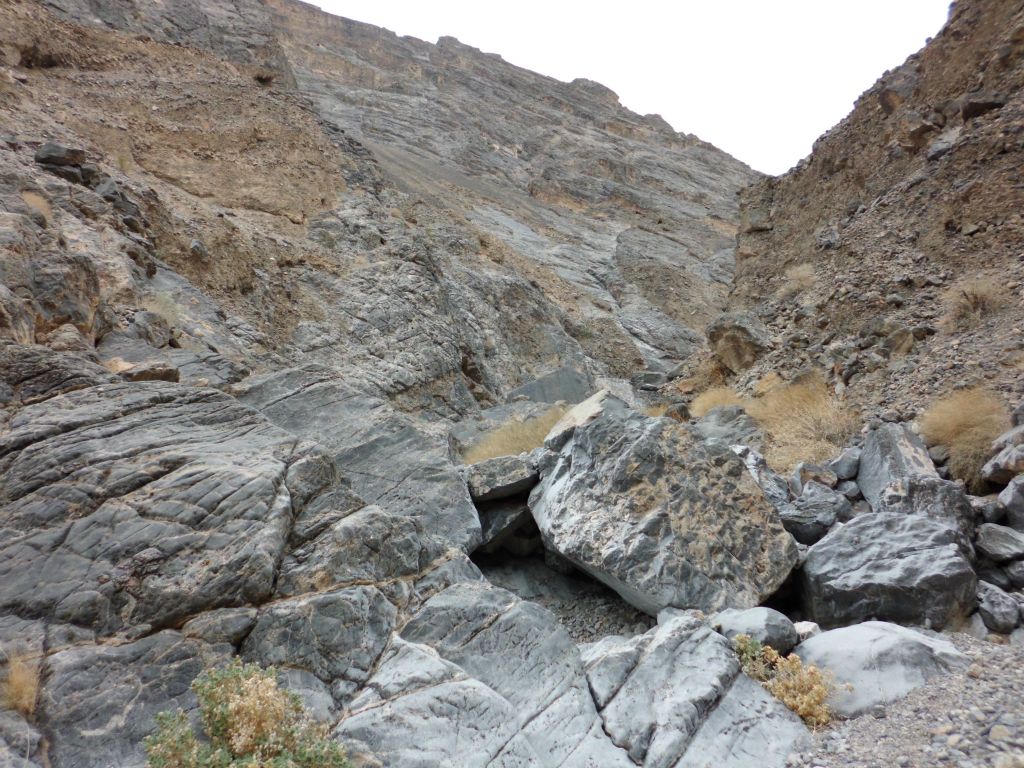 The wash was often filled with small boulders as seen here: