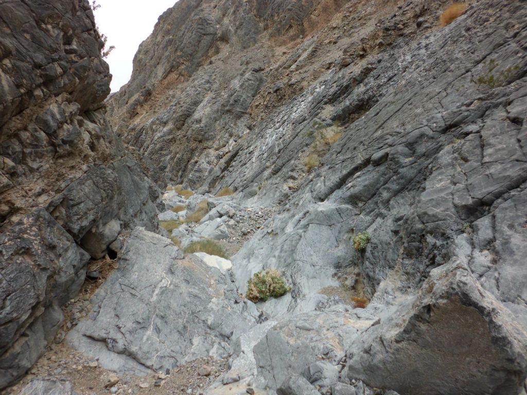 Notice that the cliffs on the right side did not allow for a bypass or access to the ridge above: