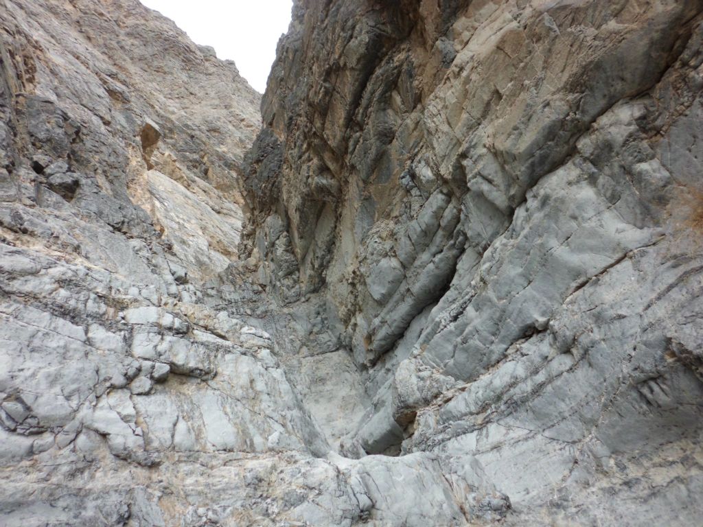 Looking back down canyon, we realized that we would have to head back down: