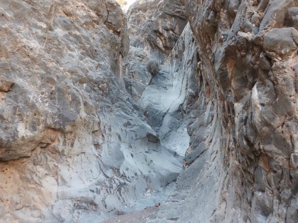 The canyon changes slightly as more is visible while walking through: