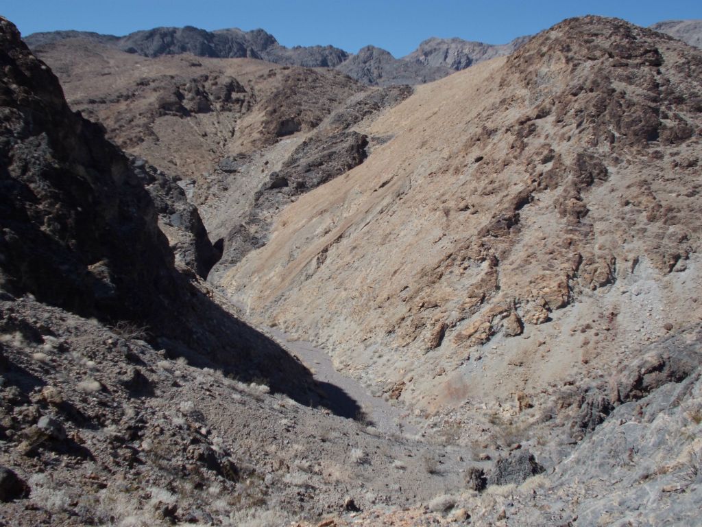 View from the top of the bypass looking down into Middle Hidden Bridge Canyon.  The bypass turned out to be way easier than anticipated, after months of wondering just how hard it would be: