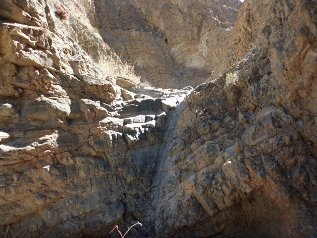 A small dry fall that is easy to climb:
