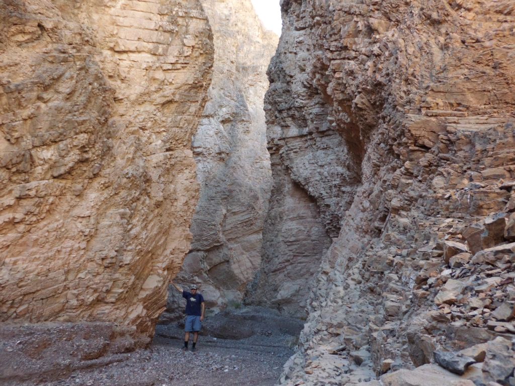 A picture of Steve at the beginning of the 3rd Narrows for scale: