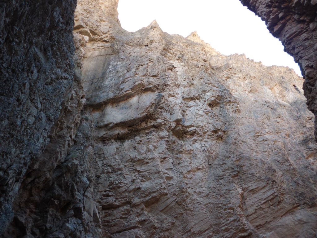 Looking high up the canyon walls.  Can you imagine being at the very top of this cliff trying to find a way to bypass down into the canyon?  That's what we were doing last time around: