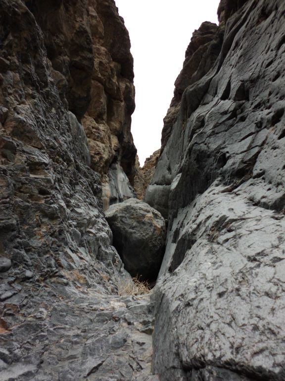A brief open area where we could see more scenery and a giant boulder approaching: