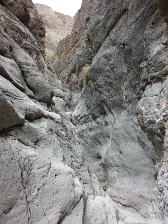 This is the view back down the middle canyon from the boulder dry fall.  As you can see, it is like a sea of winding narrows.  The middle canyon started way back at the base of the ridge in the distance: