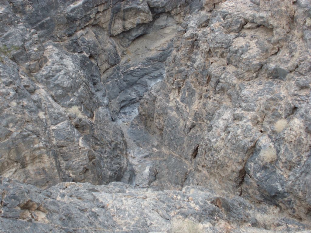 Before exiting the canyon, we tried to find a bypass to get beyond where we were stopped by the boulder dry fall.  This is the view looking down at an area in the canyon past that spot: