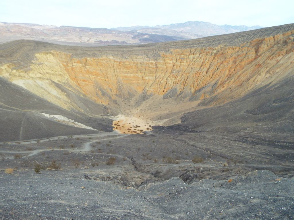 Final view down into the crater before beginning our steep ascent heading to the right from the parking lot: