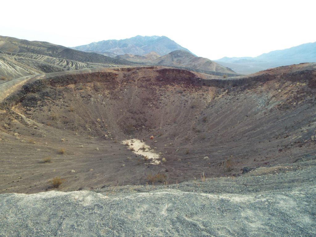 Little Hebe Crater is about 350 feet across and 75 feet deep: