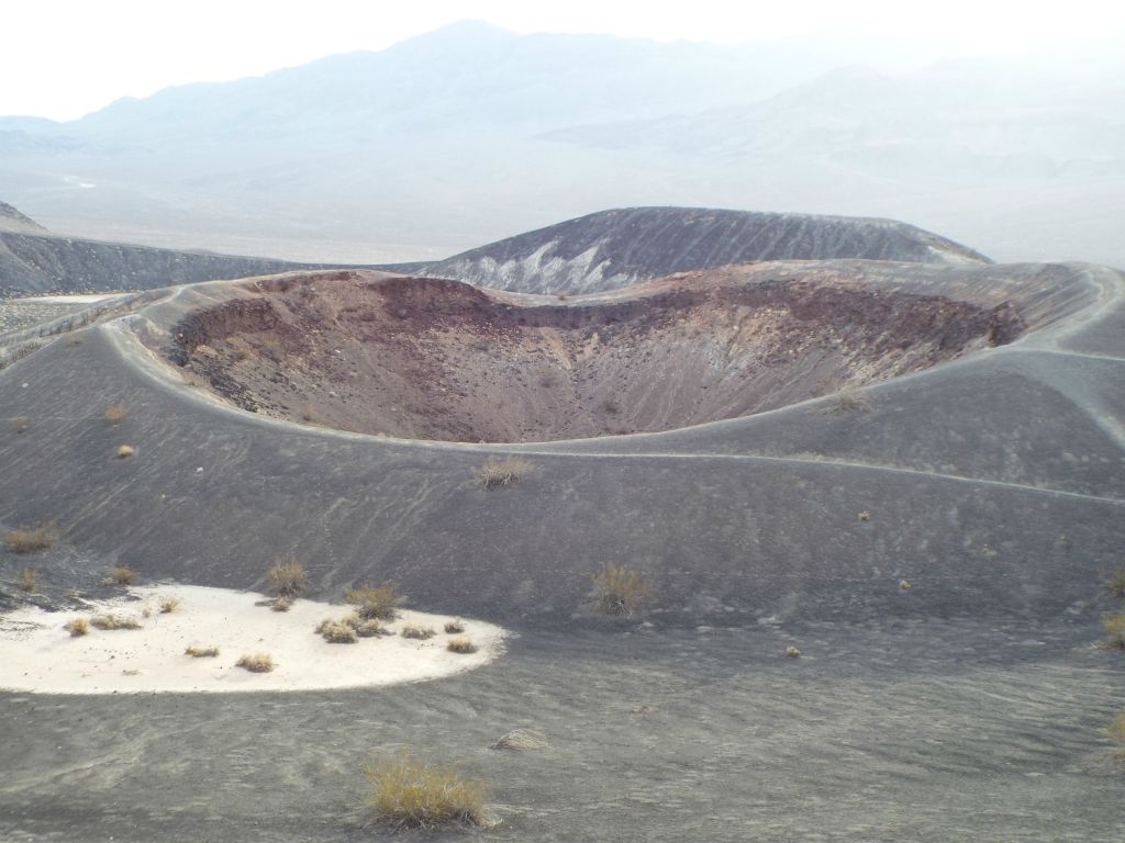 Two views from a distance which show how beautiful Little Hebe Crater looks: