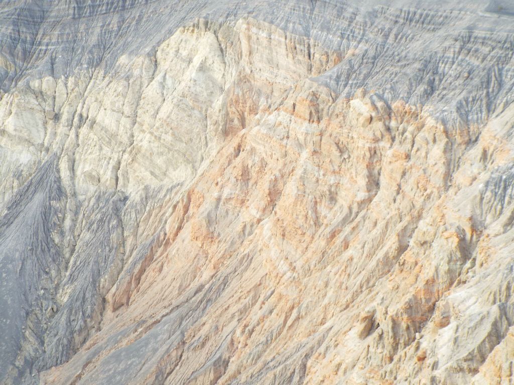 Check out the various layers of conglomerate which were exposed during the hydrovolcanic eruption which produced Ubehebe Crater:
