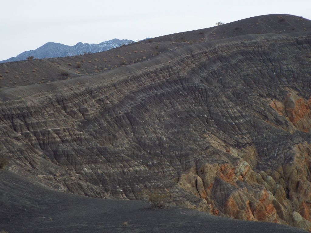 Two pictures showing close-ups of the crater wall as seen from the northern side: