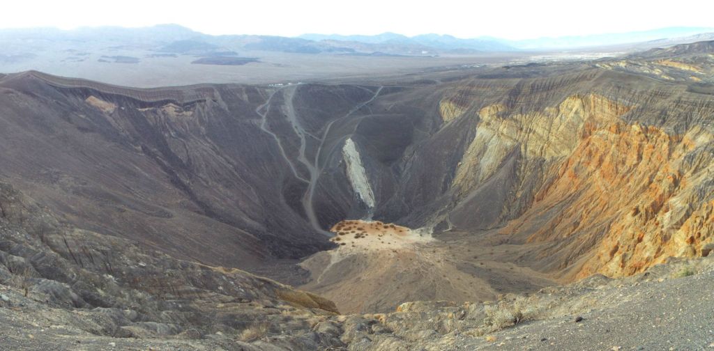 Panoramic of Ubehebe Crater taken from the side of the crater opposite of where the parking lot is:
