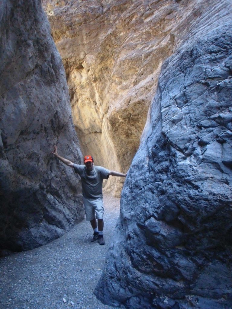 The two sides of the canyon are only separated by arms length here: