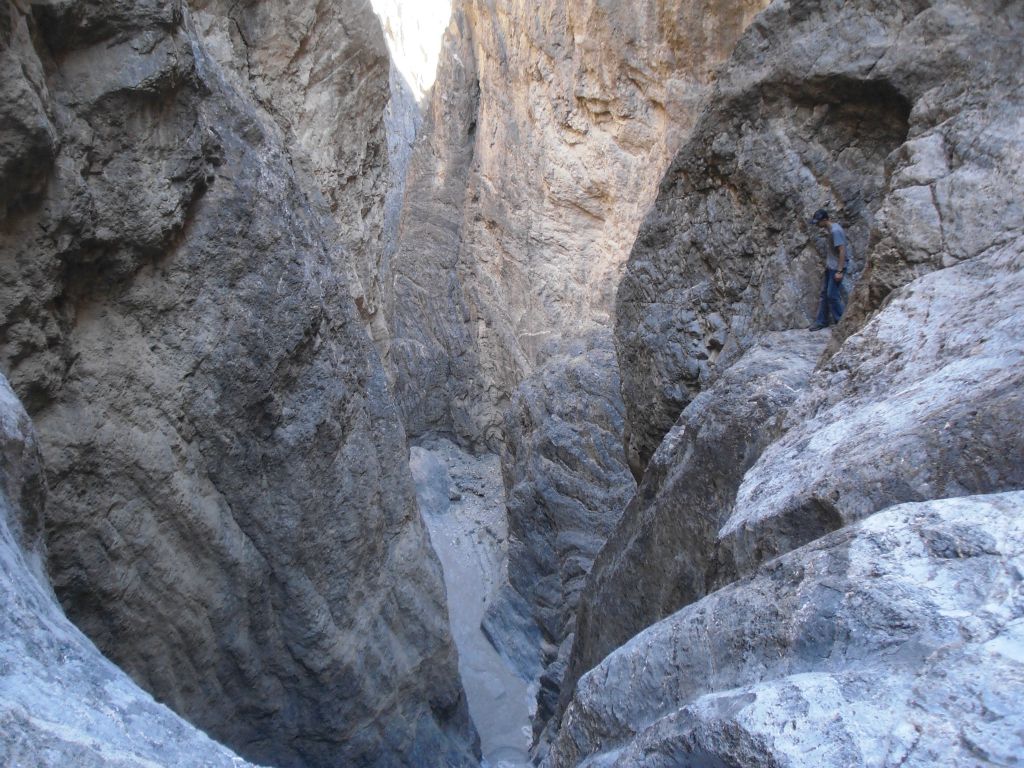 On the right side of this picture, you can see one of our hikers looking down.  There is a way to wrap around from Big Fall to where he is standing to get an alternate view: