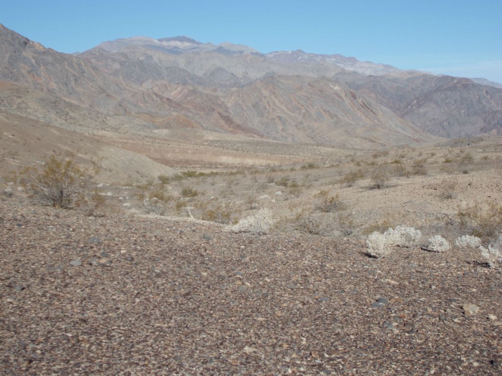 Around the next bend we had this view of the range we were heading towards:
