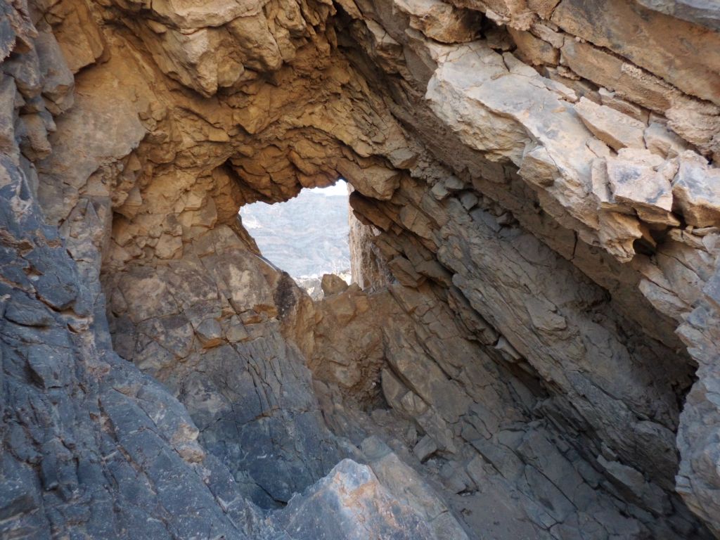 Next to the dry fall was this neat window in the rock: