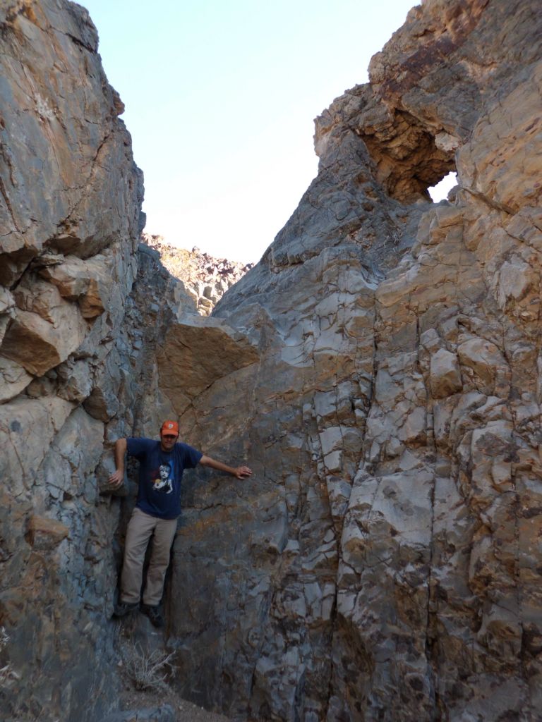 We dropped back into the canyon and hiked up to the dry fall with the rock window: