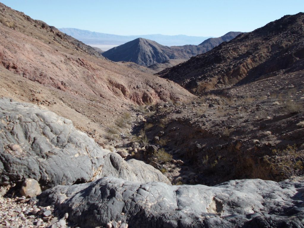 Looking back down the side canyon we had been hiking in: