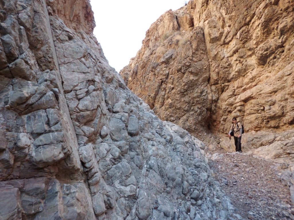 Tobin rounding a bend and getting a picture at this spot: