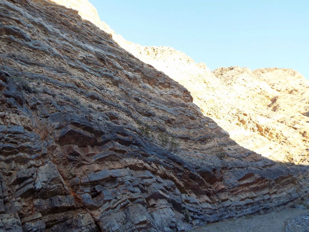 This wall had stacked layers, with some of the higher layers sticking out farther than the lower layers: