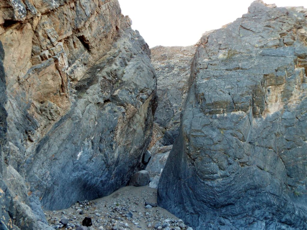 Looking back from Pothole Falls, this was the view into the upper canyon we had just passed through: