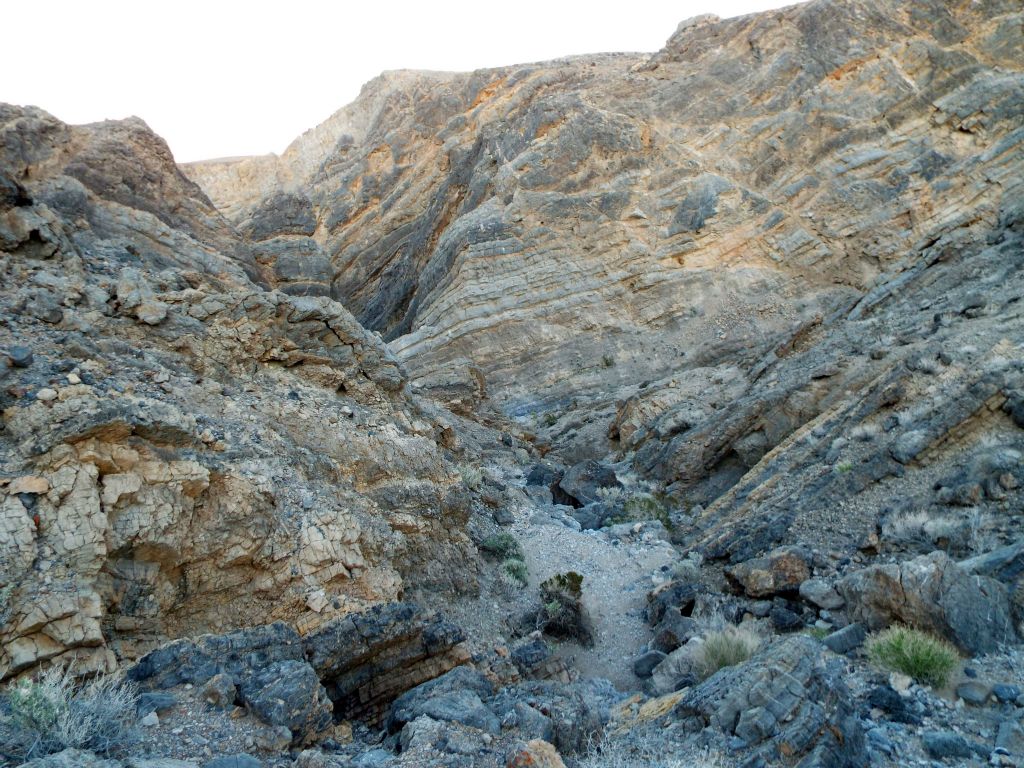 We used this escape gully in the middle part of the upper canyon to look for a shortcut back: