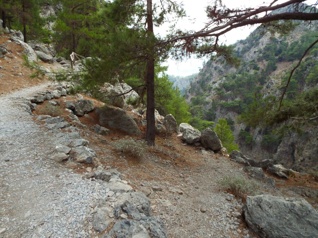 Notice how high the trail has now brought us above Agia Irini Gorge: