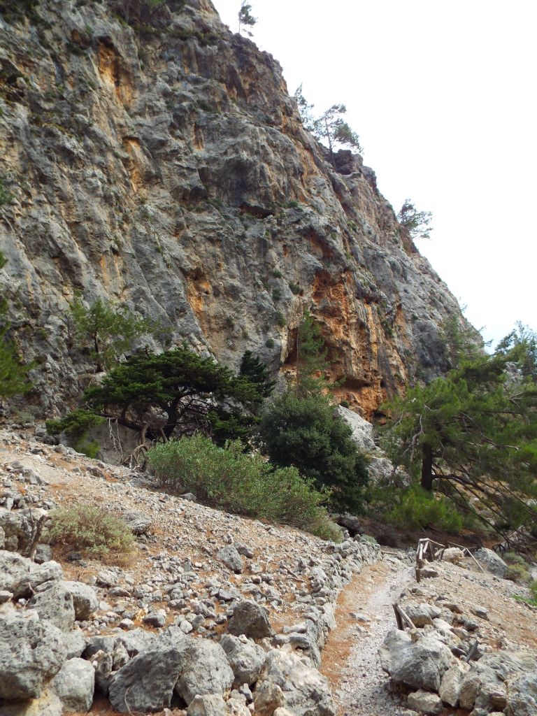 Passing through another rockslide area which must have wiped out any trees in its path: