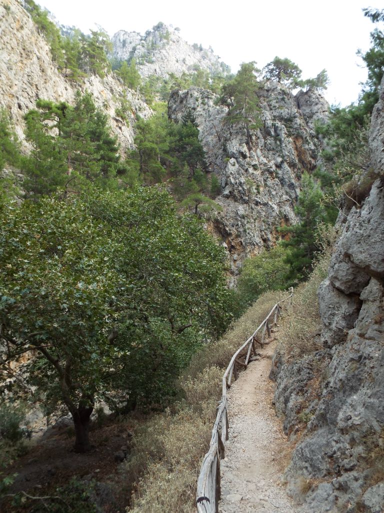 Earlier we were up high on the left (east) side of the gorge.  Now we were hiking up high on the right (west) side: