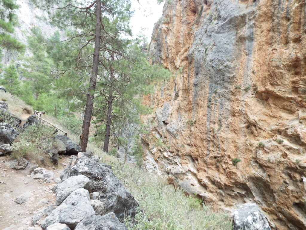 More striking colors bleeding down the canyon wall: