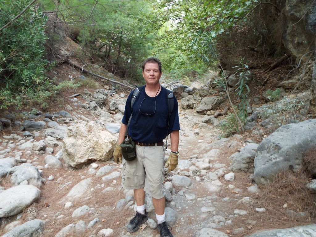 Gary seen as we neared the end of the canyon.  Three challenging hikes in three days.  Well done: