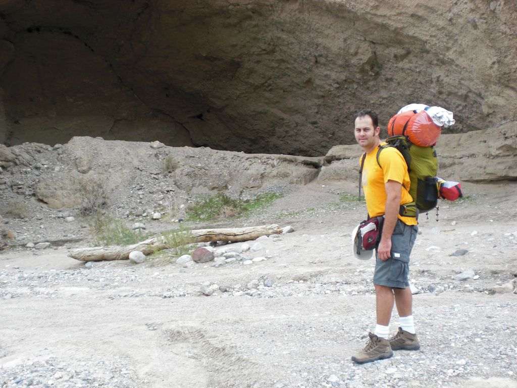 Steve stopping by the cave which is on Cottonwood Canyon Rd.: