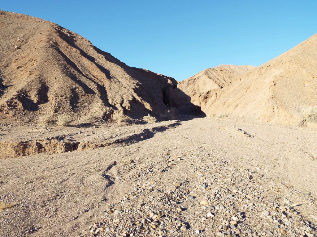 After about 2 miles, we spotted the potential slot canyon which we were targeting: