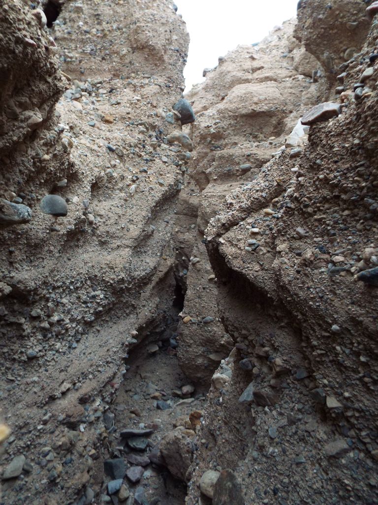 Up ahead, I literally had to squeeze my way through the canyon walls.  Be careful when doing this, so that erosion can be limited: