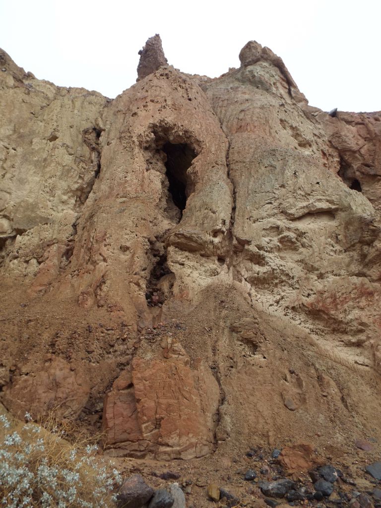As you can see here, it was slightly challenging to climb up and check out the opening, which I initially thought might just be a small cave: