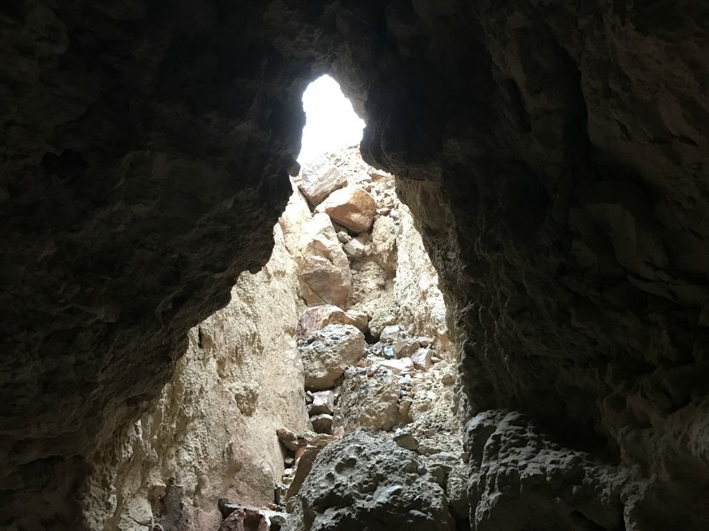 The backside opening is about 5 feet high to exit Oriel Tunnel: