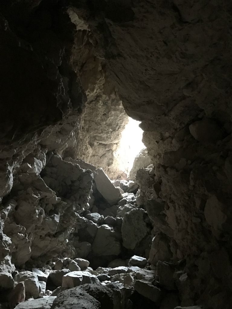 Oriel Tunnel is about 50 feet in length before exiting at the backside opening: