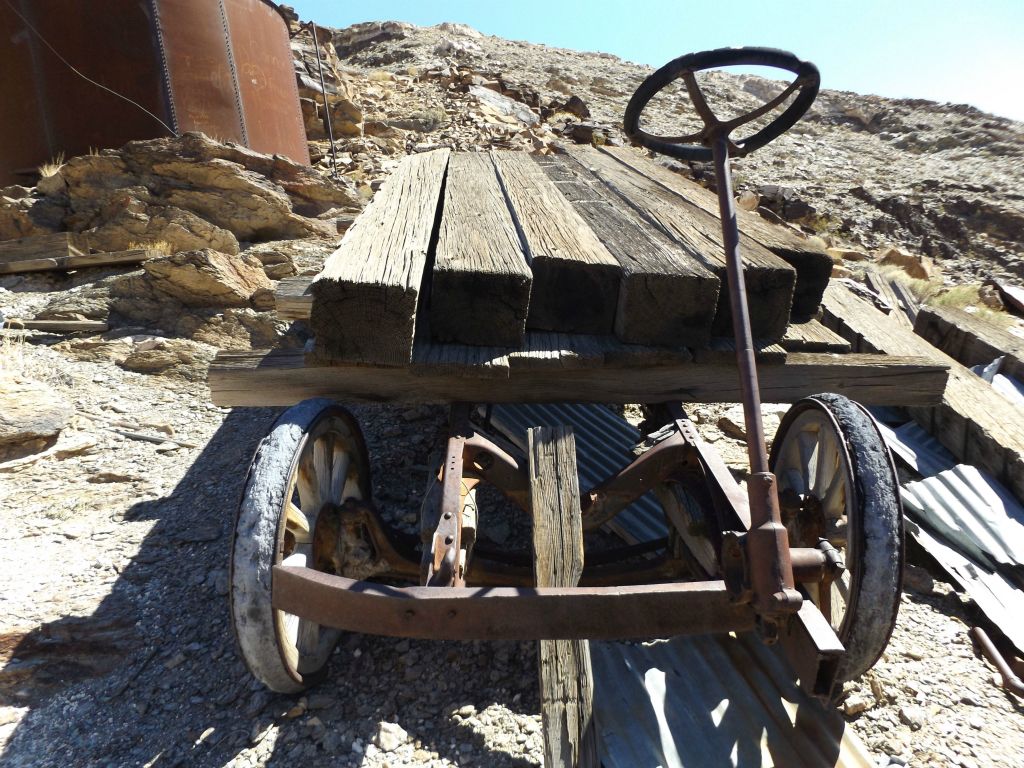 This is the Mack truck chassis which was winched up the cable road from Big Bell to Chloride Cliff: