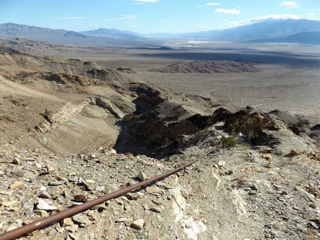 A portion of the trail follows next to some old water pipes: