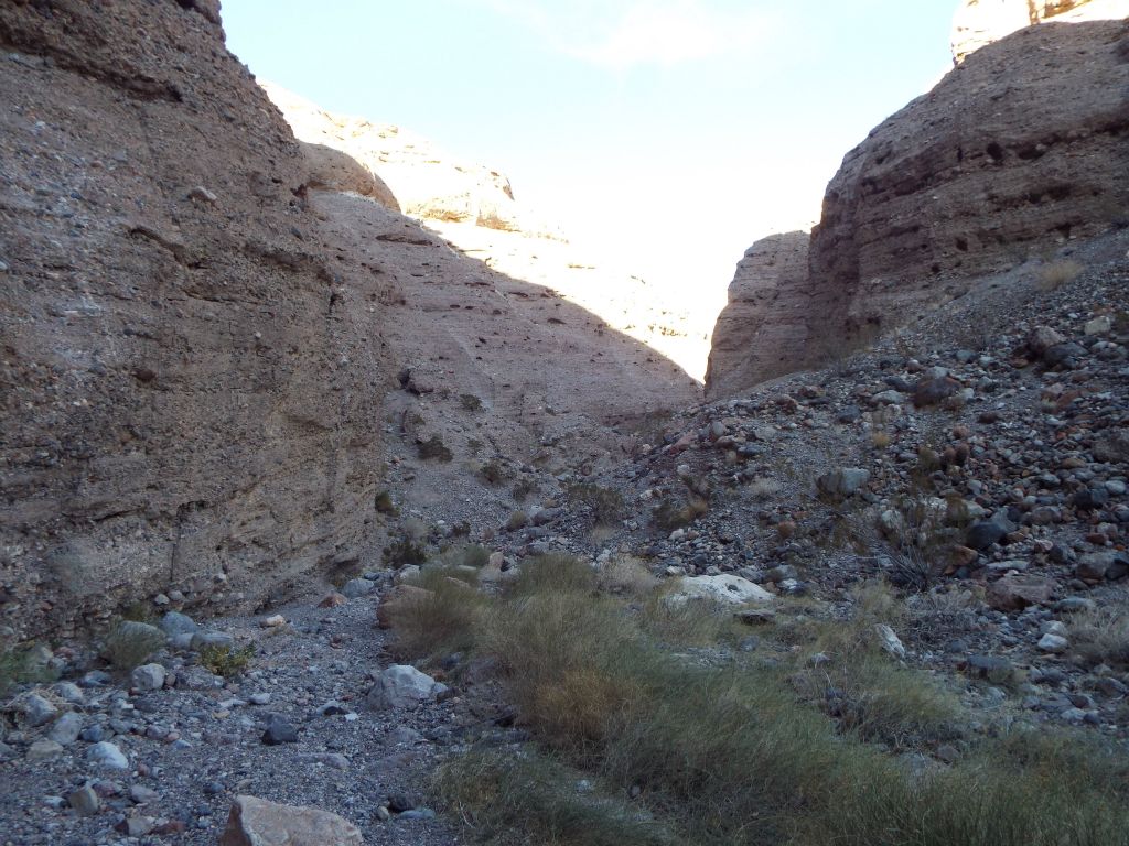 Sunlight shining into the canyon and making picture taking difficult: