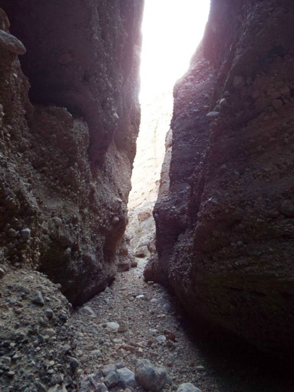 Looking out the narrow passage that we walked through: