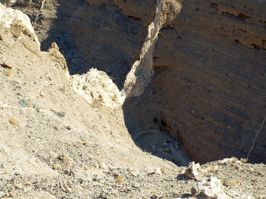 This view down into upper Mummy Canyon shows why a visit shouldn't be attempted: