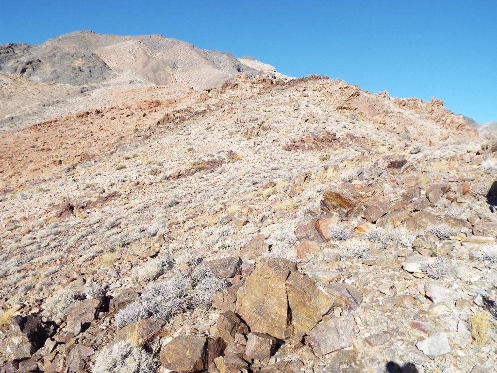 As you can see, the terrain in between the 1st saddle and 2nd bump is fairly easy to climb up: