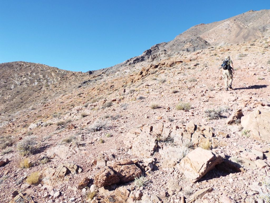 Tobin on his way to the 2nd bump after the trail turned left:
