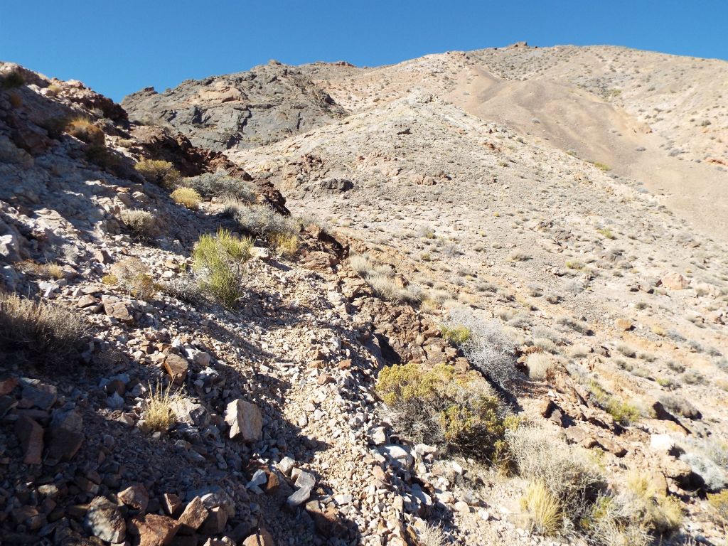 An informal use trail can once again be found most of the way between the 2nd bump and 3rd bump:
