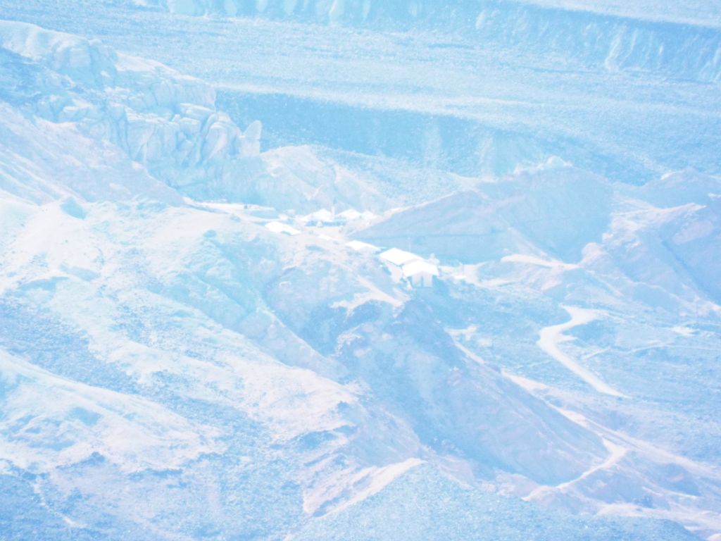 The first place I zoomed in on from the summit was Ryan Company Town.  The buildings are clearly visible here: